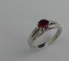 Bague  Spinelle rouge et diamants