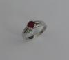 Bague  Spinelle rouge et diamants