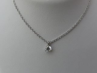 Pendentif solitaire diamant 0.15ct