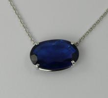  Pendentif cyanite ovale
