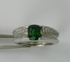 Bague Tsavorite pavage Diamants Piece unique