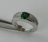 Bague Tsavorite pavage Diamants Piece unique