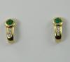 Boucles d'oreilles emeraudes et diamants
