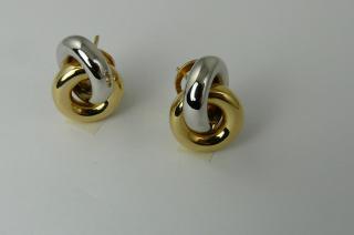 Boucles d'oreilles clips bicolore