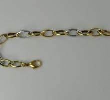 Or Bracelet bicolore maille vide