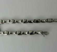 Or Bracelet mixte or blanc massif