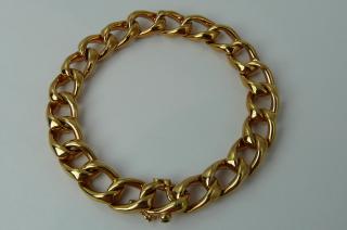 Bracelet massif maille gourmette