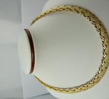 Or Collier or jaune sabl et poli