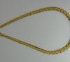 Collier or jaune sabl et poli