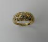 Bague or  jaune  jonc diamants