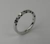 Demi alliance diamants noirs 0.27 carat