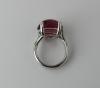 Bague Tourmaline rose cabochon