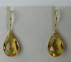 Boucles d'oreilles Citrine goutte taille briolette 