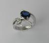 Bague Saphir de Ceylan et Diamant