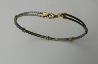 Bracelet or et acier