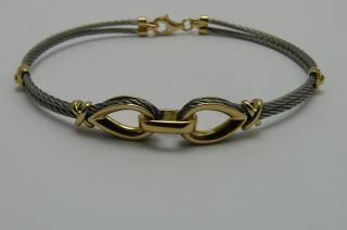 Bracelet or et acier