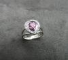 Bague Saphir roses et diamants