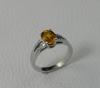 Bague Saphir jaune et diamants