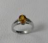 Bague Saphir jaune et diamants