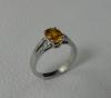 Bague Saphir jaune et diamants