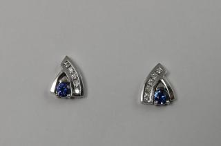 boucles d'oreilles Saphir et diamants