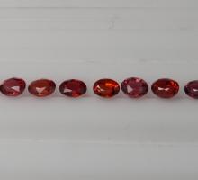 Pierres précieuses et pierres fines de couleurs Saphir rouge lot