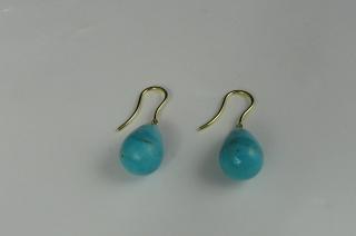 Boucle d'oreille Turquois gouttes