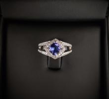 Bagues pierres de couleurs fines et prcieuses Bague TANZANITE 