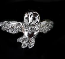 Bagues diamants et solitaires  BestiaireBague modele chouette