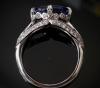 Bague Tanzanite ovale et diamants 